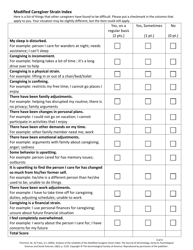 Family Caregiver Assessment and Strain Index - Iowa, Page 3