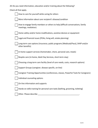 Family Caregiver Assessment and Strain Index - Iowa, Page 4