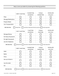 Nutrition Intake Home Delivered Meals Form - Iowa, Page 3