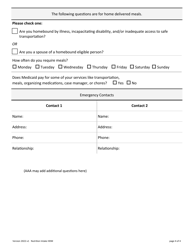 Nutrition Intake Home Delivered Meals Form - Iowa, Page 4