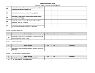 Nutrition Health Promotion Monitoring Tool - Iowa, Page 2