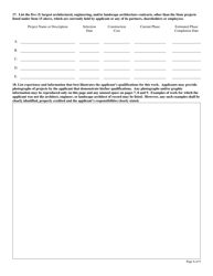 Form LSB-1 Louisiana Selection Boards for Design Services Application Form - Louisiana, Page 6