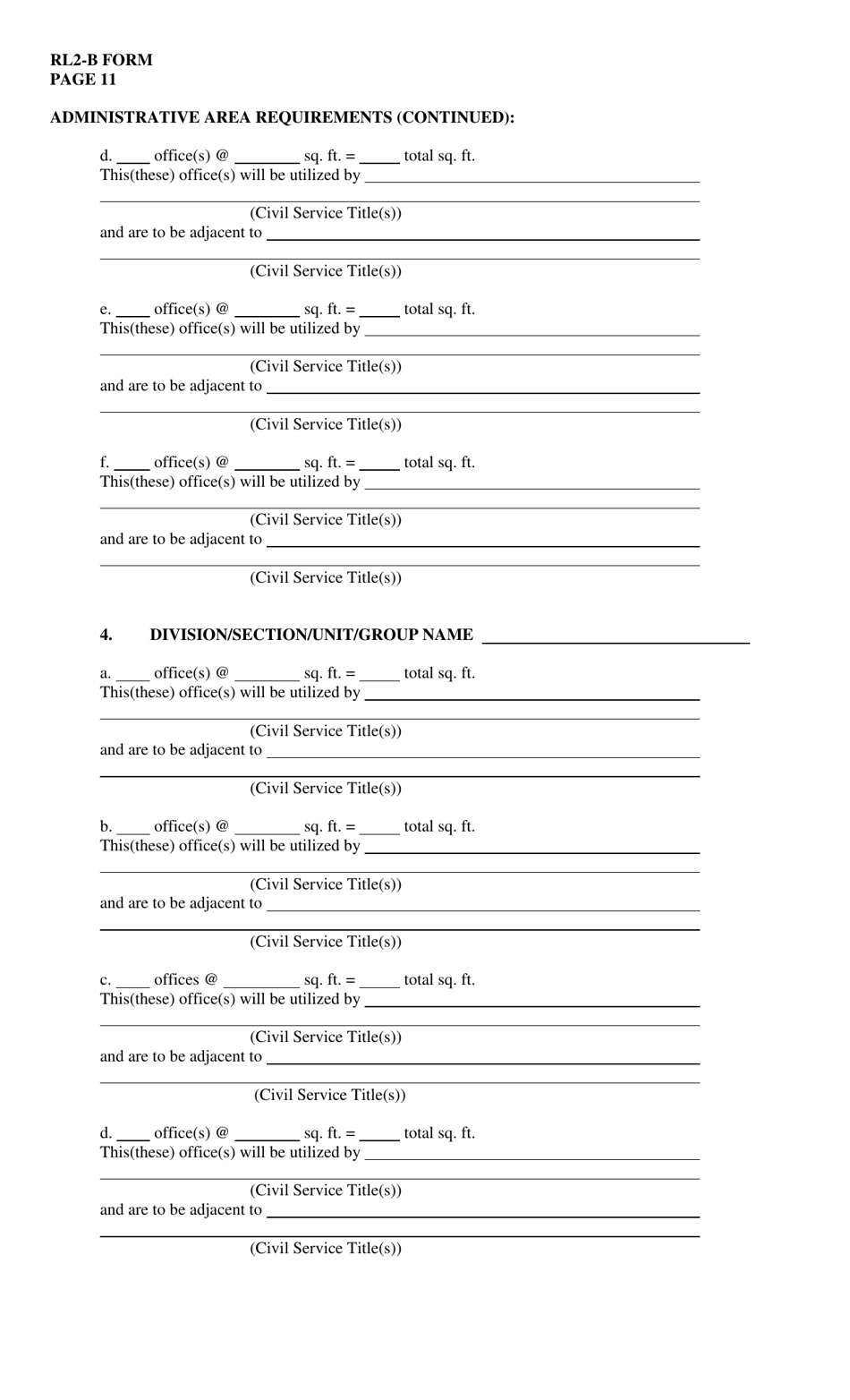 Form RL-2(B) Request for Bid Proposal - Louisiana, Page 11