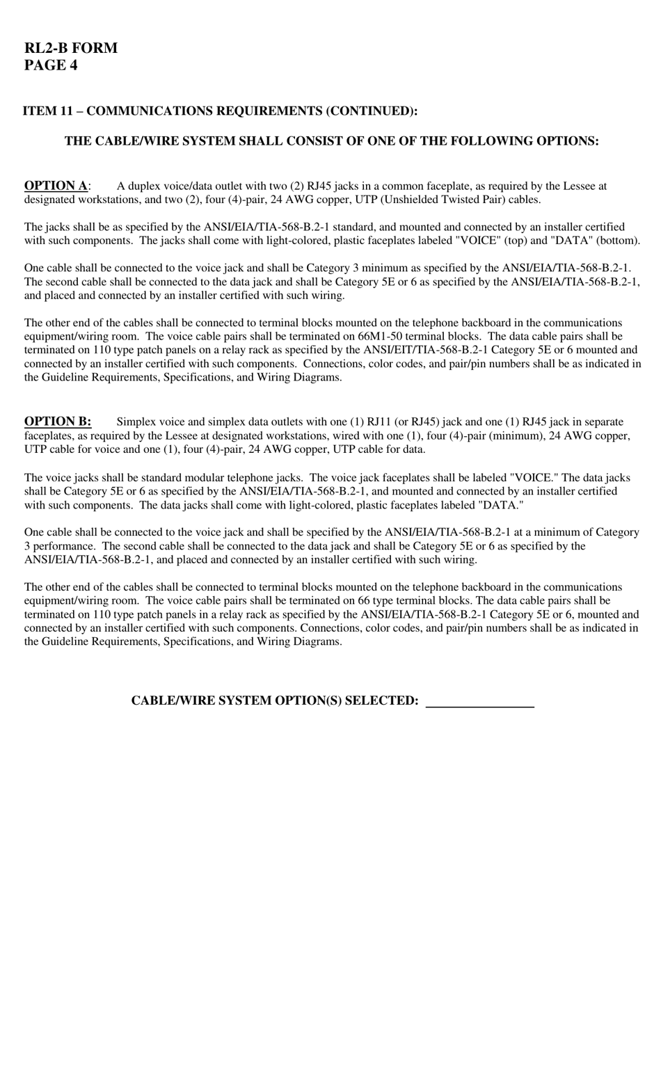 Form RL-2(B) Request for Bid Proposal - Louisiana, Page 4