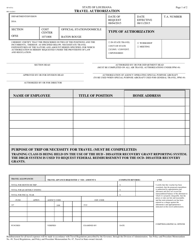 Form GF-4(TA) Travel Authorization - Louisiana