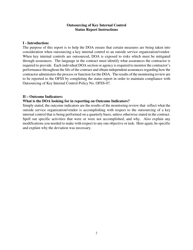 Outsourcing of Key Internal Control Status Report - Louisiana, Page 2