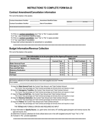 Instructions for Form BA-22 - Louisiana, Page 3