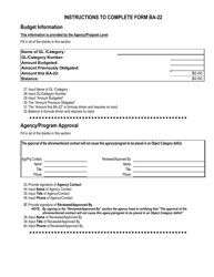 Instructions for Form BA-22 - Louisiana, Page 4