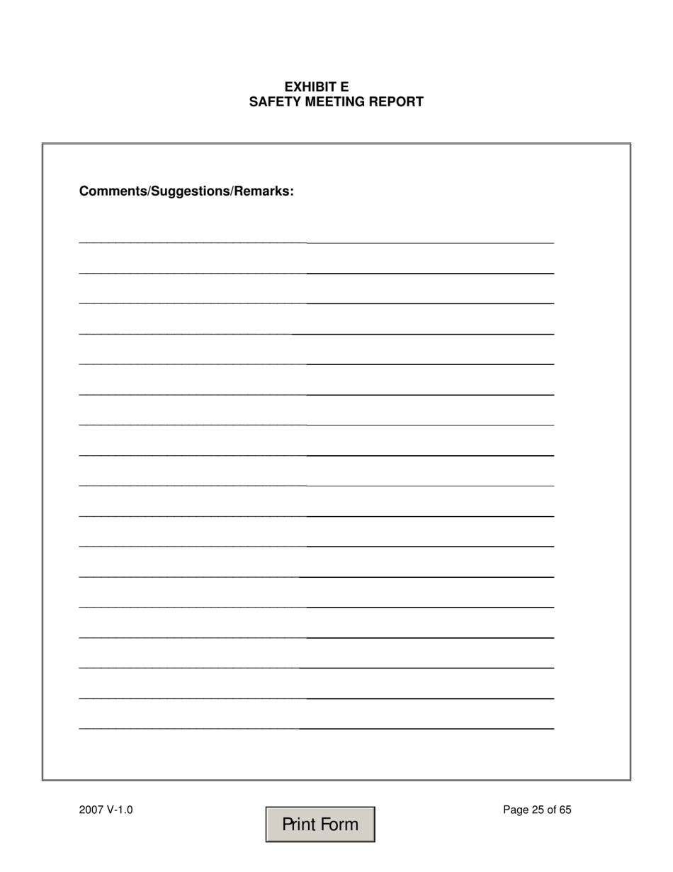 Exhibit E Safety Meeting Report - Louisiana, Page 2