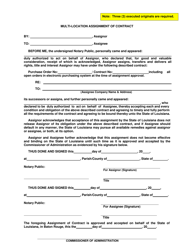 Document preview: Multi-Location Assignment of Contract - Louisiana