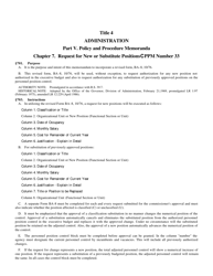 PPM Form 33 Request for New or Substitute Positions - Louisiana
