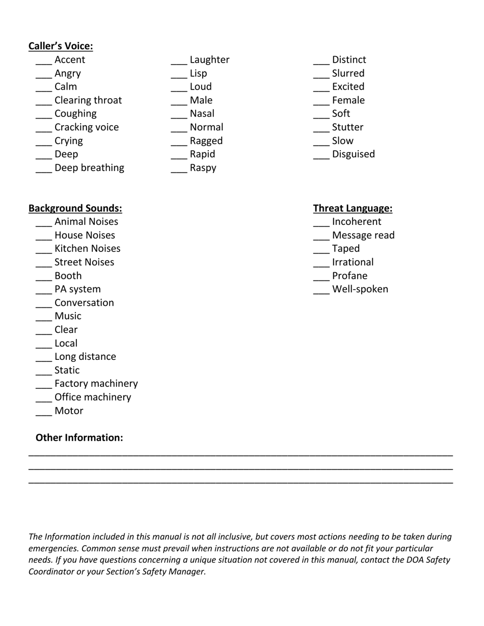 Emergency Procedures Manual - Louisiana, Page 21