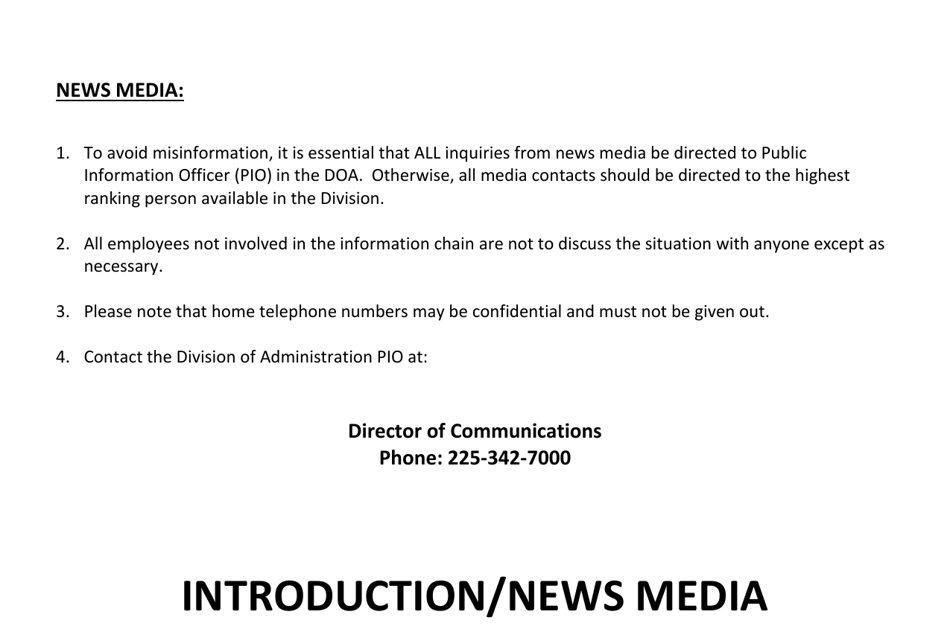 Emergency Procedures Manual - Louisiana, Page 5