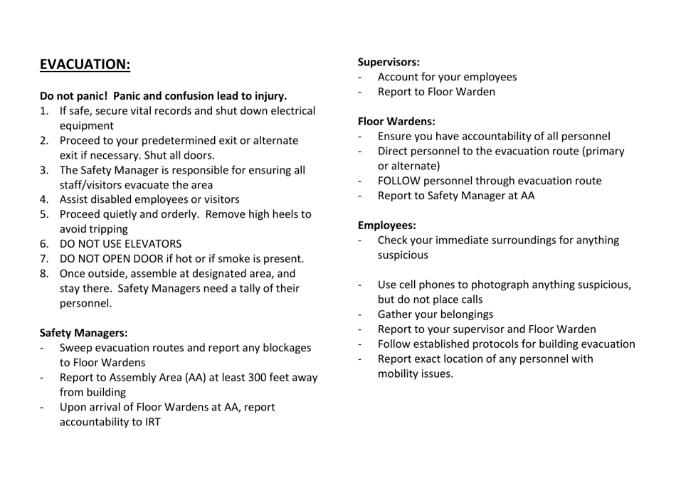 Emergency Procedures Manual - Louisiana, Page 8