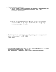 Application for Funds or Deficit Spending Authorization From the Interim Emergency Board - Louisiana, Page 2