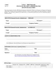 Document preview: Form LSF064 Lagov - Srm Statewide Financial Security Administrator Setup/Change Form - Louisiana