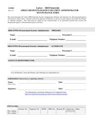 Document preview: Form LSF065 Lagov - Srm Statewide Eprocurement/Logistics Security Administrator Setup/Change Form - Louisiana