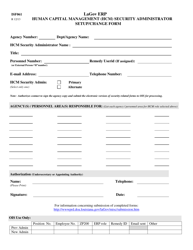 Document preview: Form ISF061 Lagov Erp Human Capital Management (Hcm) Security Administrator Setup/Change Form - Louisiana