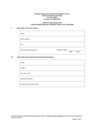 Application for Loan Group Home for Recovering Substance Abusers - Nebraska, Page 3