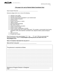LRC Form RI-12-2010 Lrc Patient Grievance Form - Nebraska, Page 2