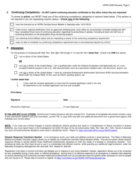 Renewal Application - Aprn - Certified Nurse Midwife - Nebraska, Page 2