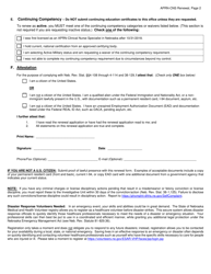 Renewal Application - Aprn - Clinical Nurse Specialist - Nebraska, Page 2