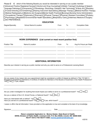 Public Board Member Application Form - Nebraska, Page 2
