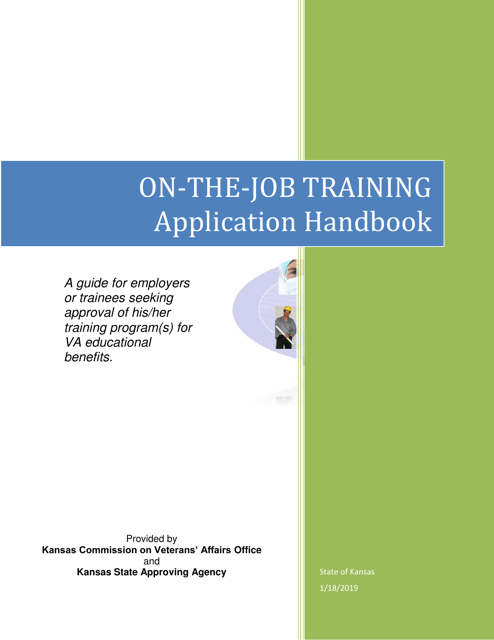 Training Establishment Application for Approval to Train Veterans, Reservists, and Other Eligible Persons Under Titles 10 and 38, U. S. Code - Kansas Download Pdf
