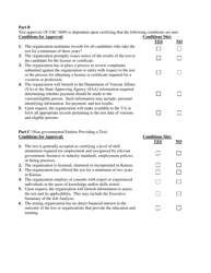 Application for Approval of a Licensing/Certification Exam - Kansas, Page 4