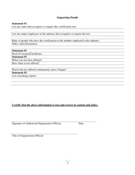 Application for Approval of a Licensing/Certification Exam - Kansas, Page 5