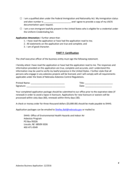 Application for Asbestos Business Entity Licensure - Nebraska, Page 4