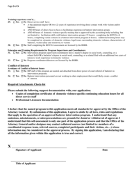 Application for Temporary Permit to Act as a Certified Batterer Intervention Program - Kansas, Page 5