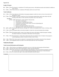 Renewal Application for Batterer Intervention Program Certification - Kansas, Page 8
