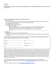 Form UIA6439 Public Official, Educational Institution, or Michigan Works! Agency Request for Information - Michigan, Page 2