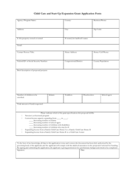 Child Care Start-Up and Expansion Grant Application Form - Nebraska, Page 3
