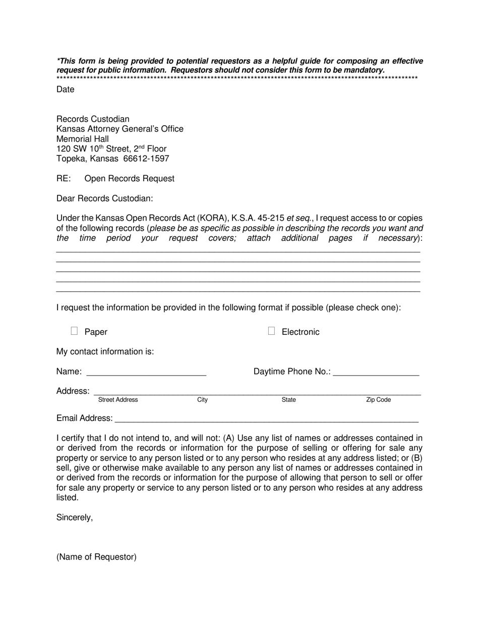 Kansas Attorney Generals Records Request - Kansas, Page 4