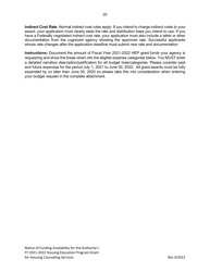 Housing Education Program Grant for Housing Counseling Services - Michigan, Page 20