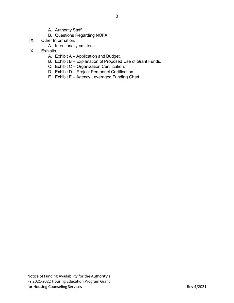 Housing Education Program Grant for Housing Counseling Services - Michigan, Page 3