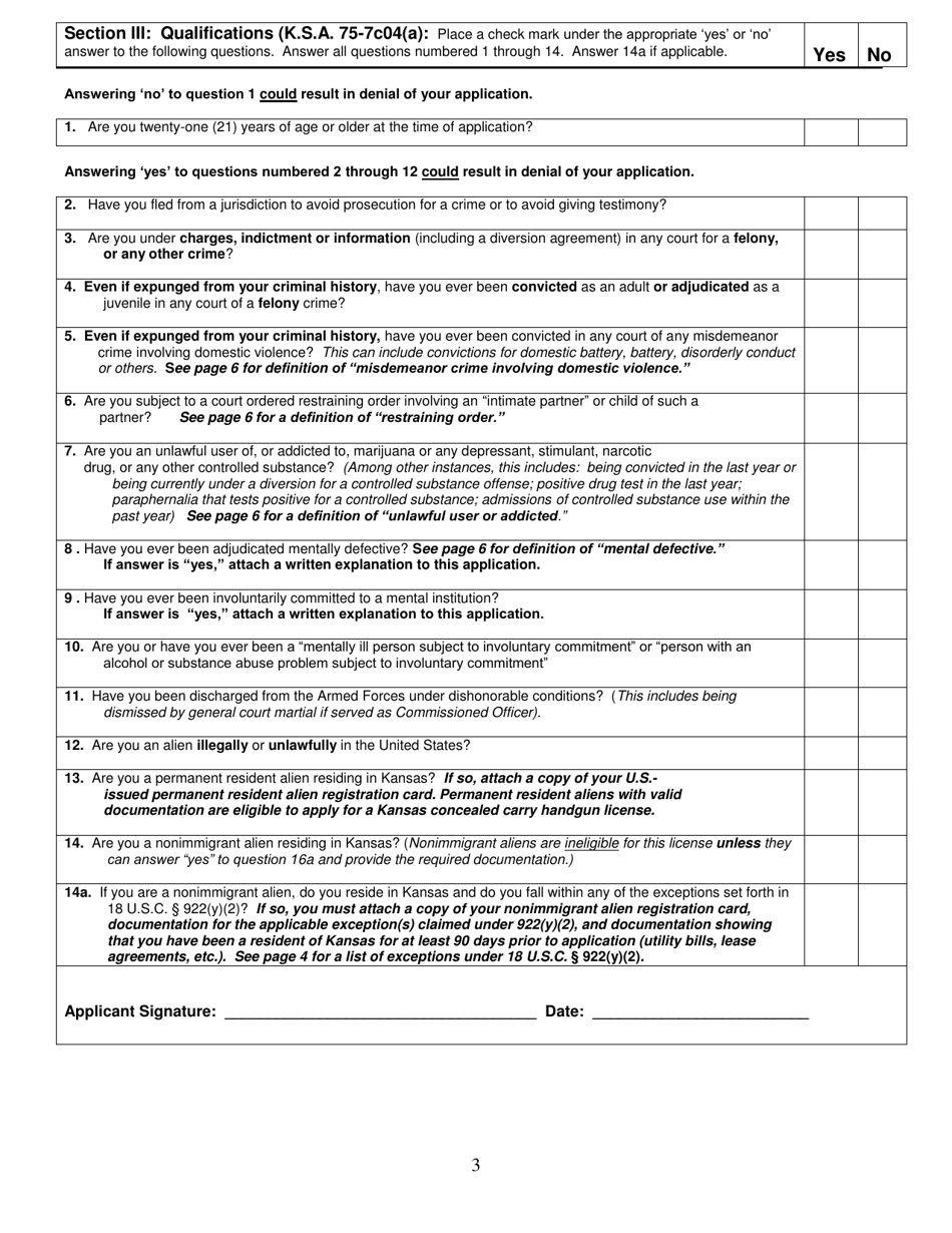 Certified Instructor Application - Kansas, Page 3