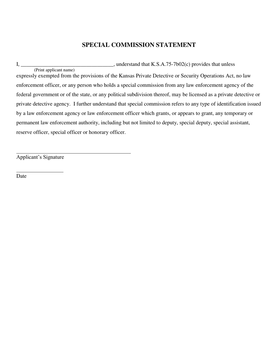 Private Detective - Initial Application - Kansas, Page 10