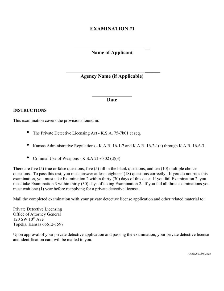 Private Detective - Initial Application - Kansas, Page 21