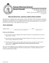 Private Detective - Renewal Application (Covid19) - Kansas
