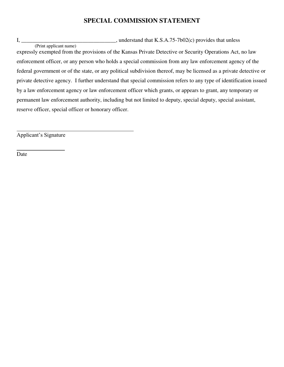 Private Detective - Renewal Application - Kansas, Page 11