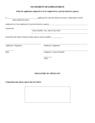 Private Detective - Renewal Application - Kansas, Page 13