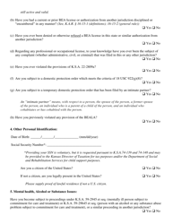 Bail Enforcement Agent Renewal Application - Kansas, Page 4