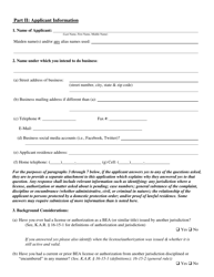 Bail Enforcement Agent Initial Application - Kansas, Page 3