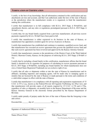 Non-participating Manufacturer Certification - Kansas, Page 7