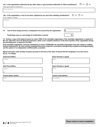 Charitable Organization Registration Statement for Solicitations - Kansas, Page 5