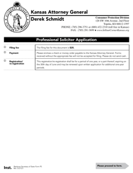 Professional Solicitor Application - Kansas