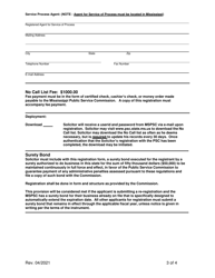 No Call Telephone Solicitor Registration Application - Mississippi, Page 3